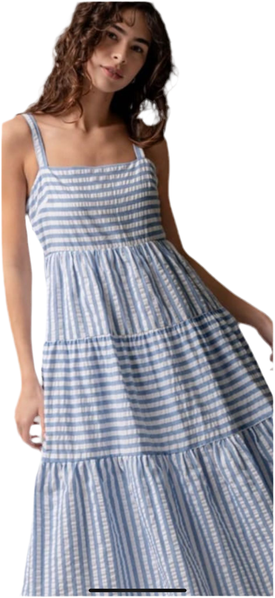 Striped Tiered Maxi Dress