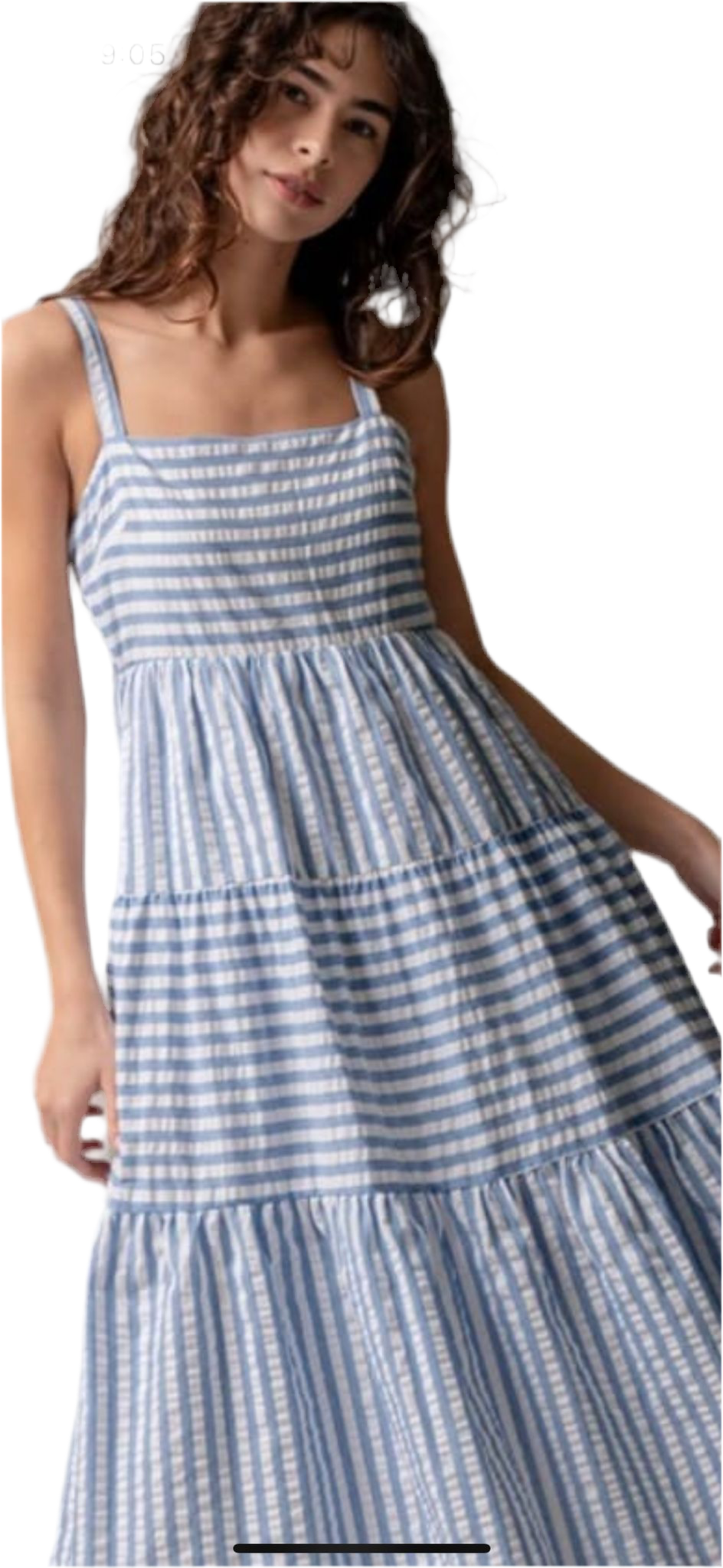 Striped Tiered Maxi Dress