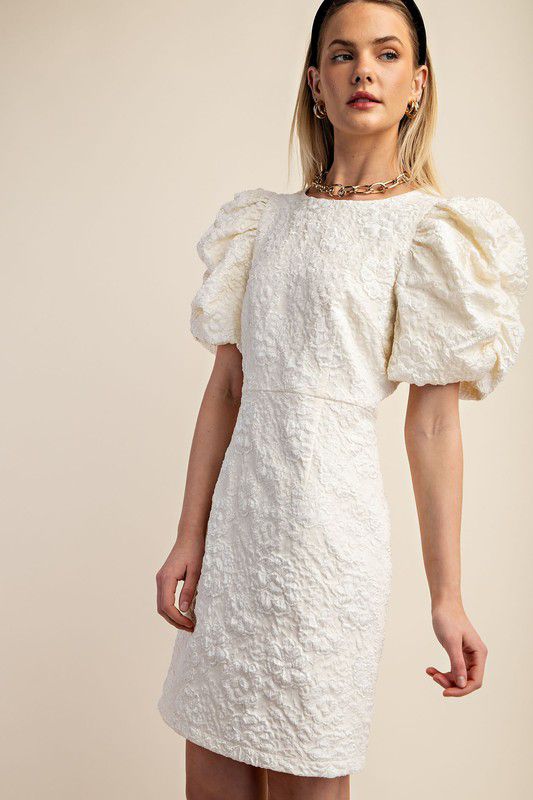 Mary's Cream Short Dress