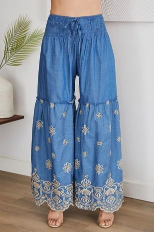Eden Wide Leg Floral Pant