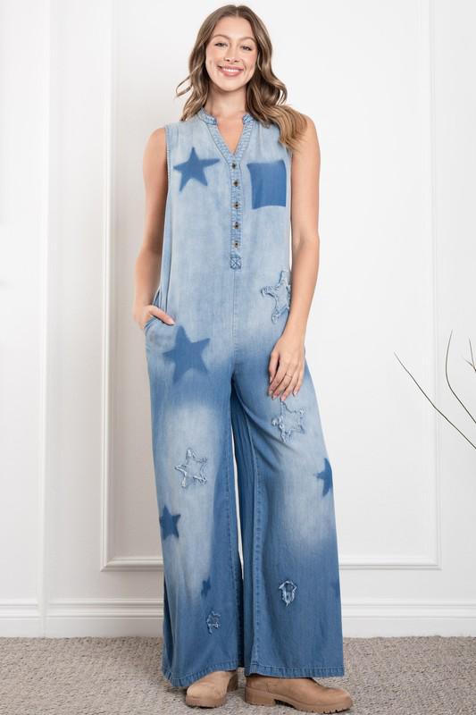 Michelle’s Multi Star Stretch Jumpsuit