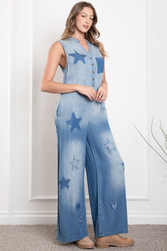 Michelle’s Multi Star Stretch Jumpsuit