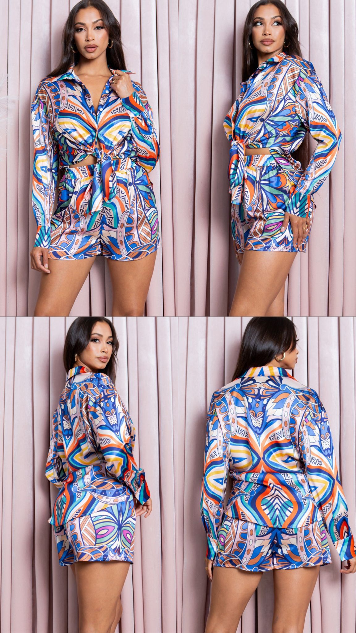 Coachella Multi Color Short Set