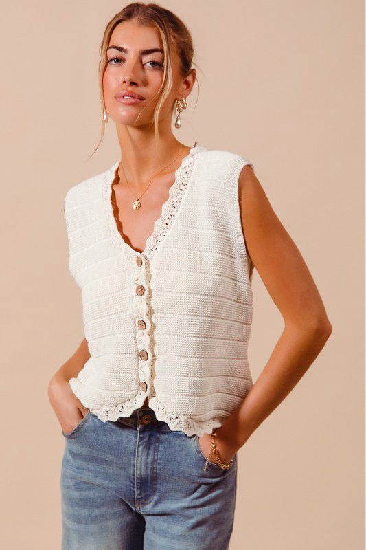 Alondra’s Buttoned Knitted Vest