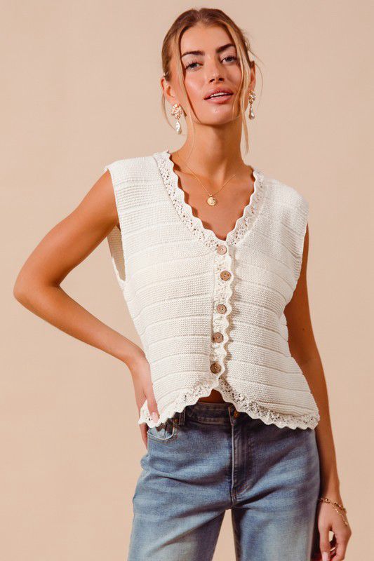 Alondra’s Buttoned Knitted Vest