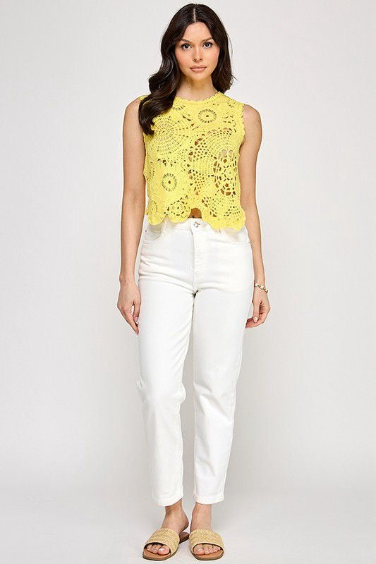 Sun & Fun Sleveless Crochet Top