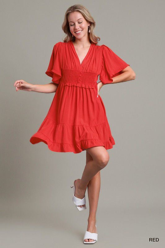 Brigitte's Timeless Short Red Dress