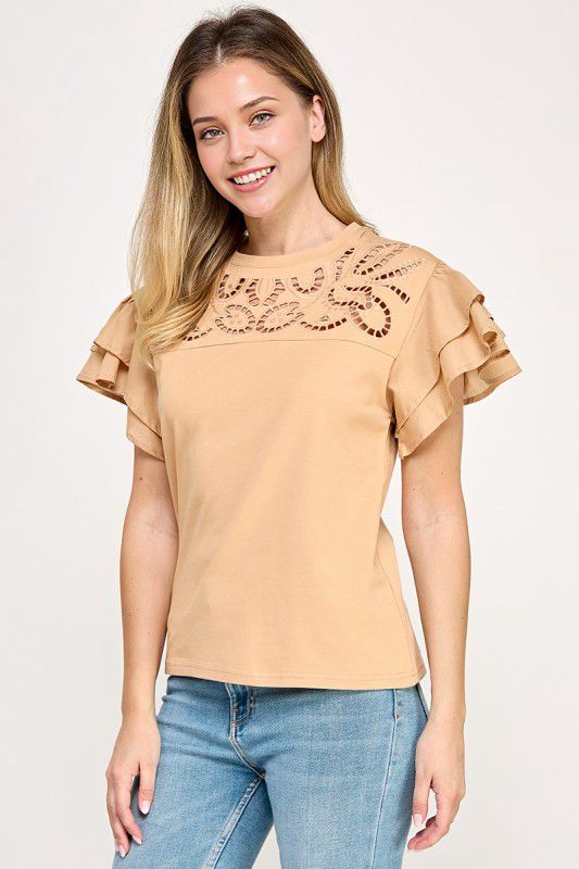 Clara Short Bell Sleeve Top