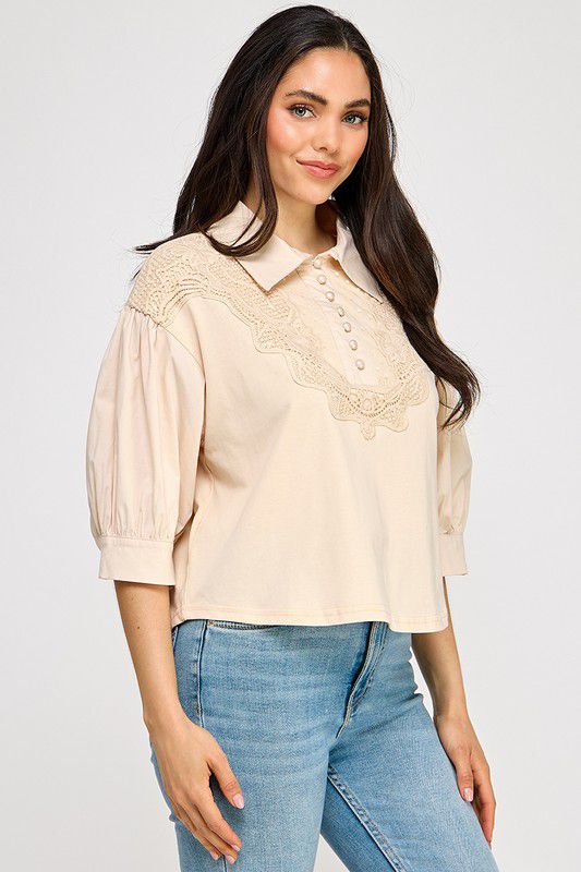 Kamilia’s Lace Trim Top