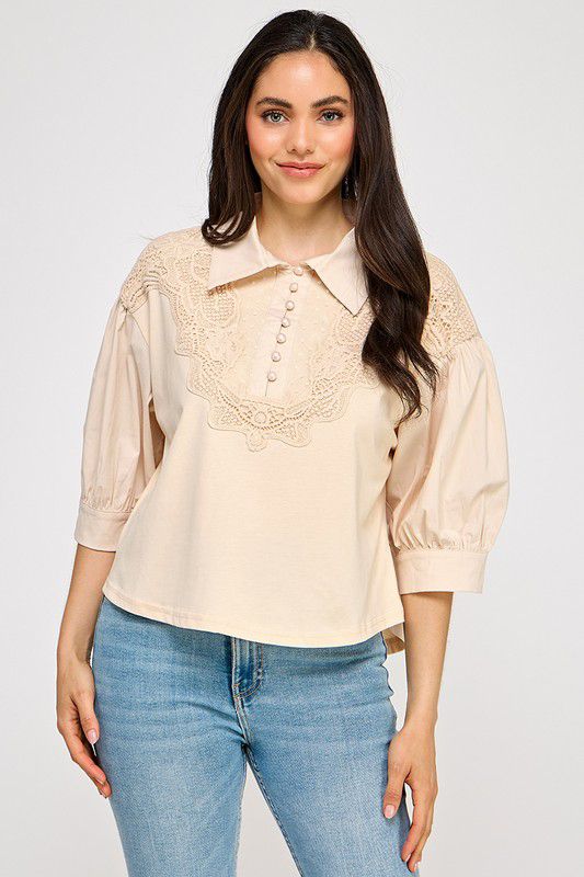 Kamilia’s Lace Trim Top