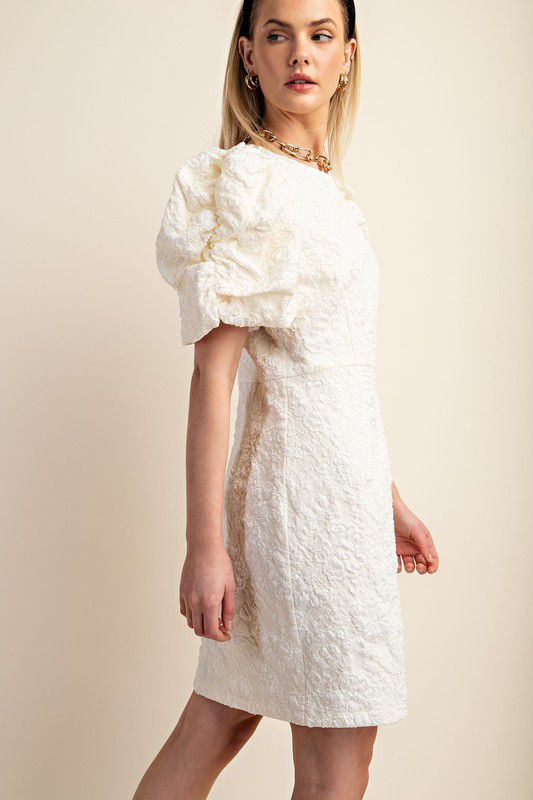 Mary's Cream Short Dress