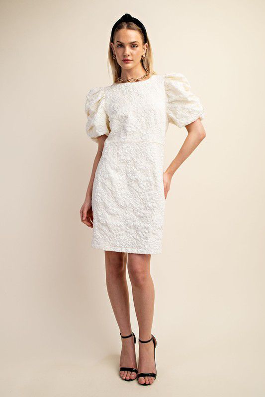 Mary's Cream Short Dress