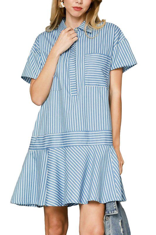 Marina’s Stripes Denim Dress