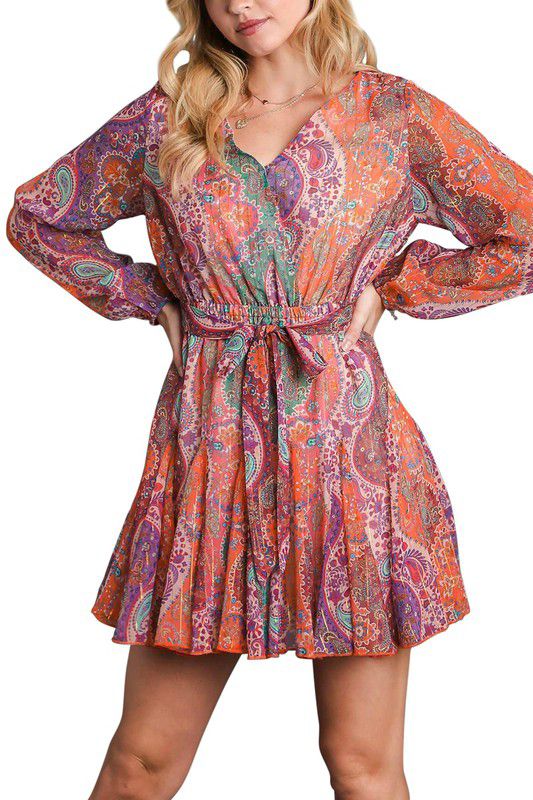 Agustine Long Sleeves Short Dress