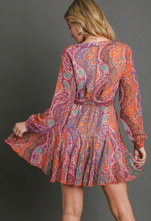 Agustine Long Sleeves Short Dress