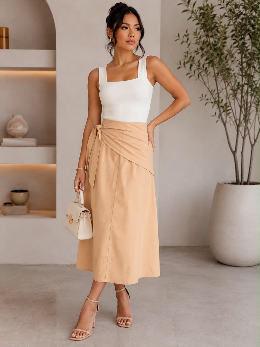 Sierra Wrap Midi Skirt