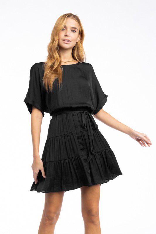 Lida Black Short Dress