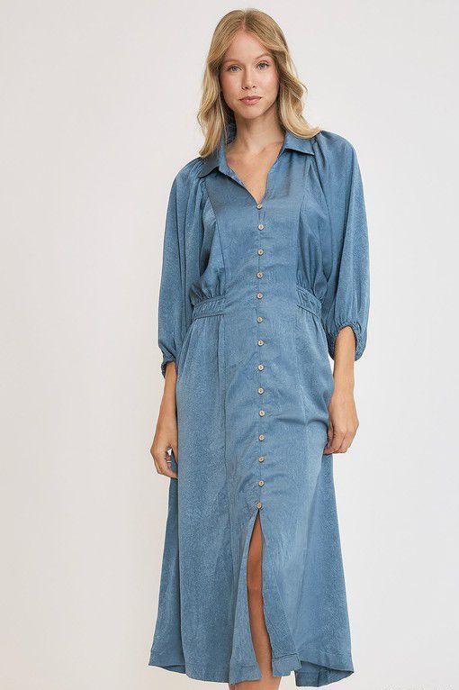 Cloud Dusty Blue Midi Dress