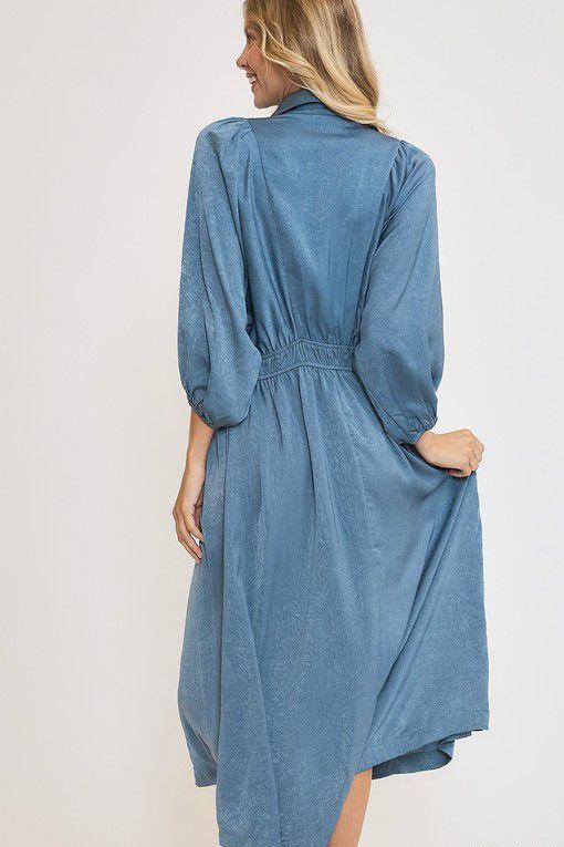 Cloud Dusty Blue Midi Dress