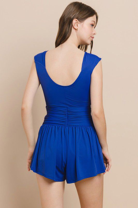 Michal Royal Blue Sleeveless Romper